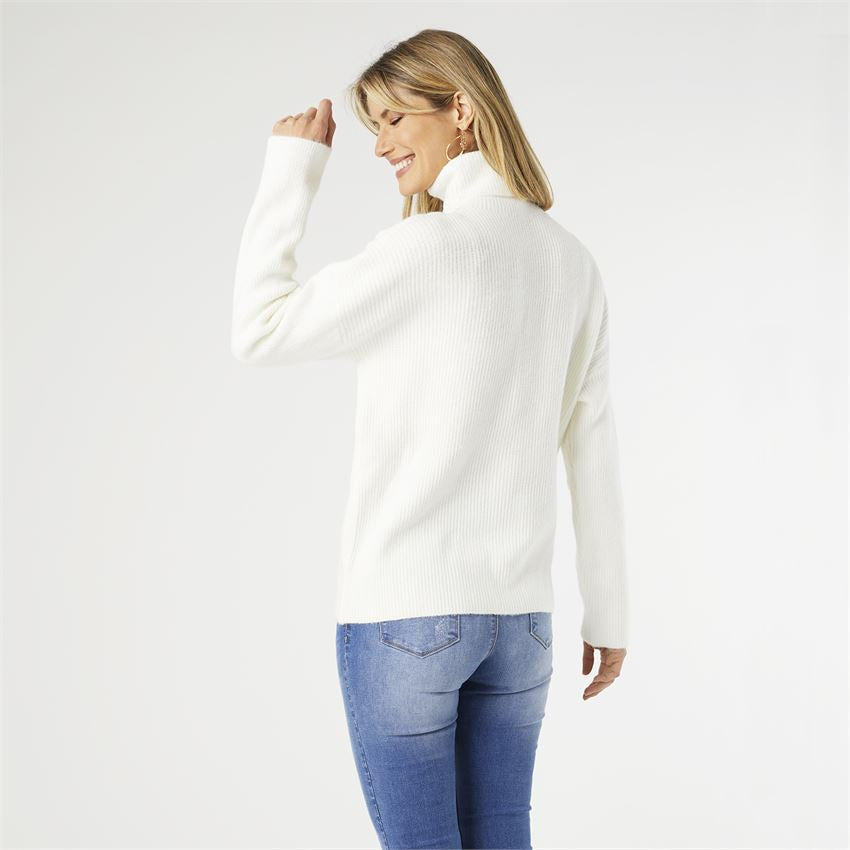 Amabel Turtleneck Sweater - Winter White
