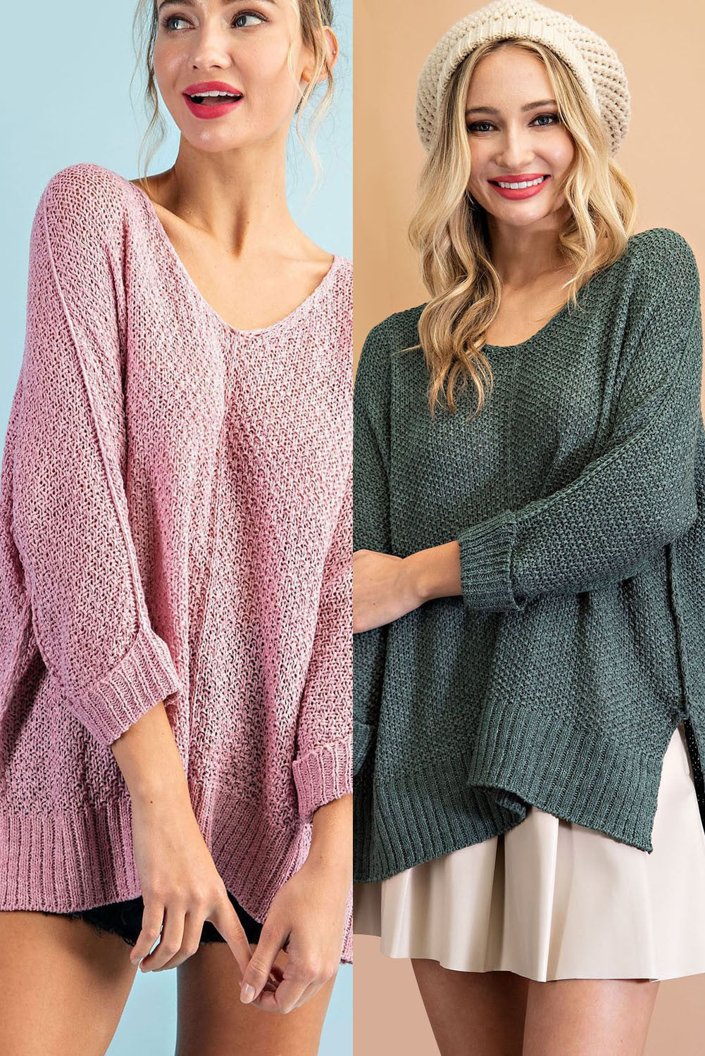 Every Season Sweater - Coco, Gray or Smokey Green