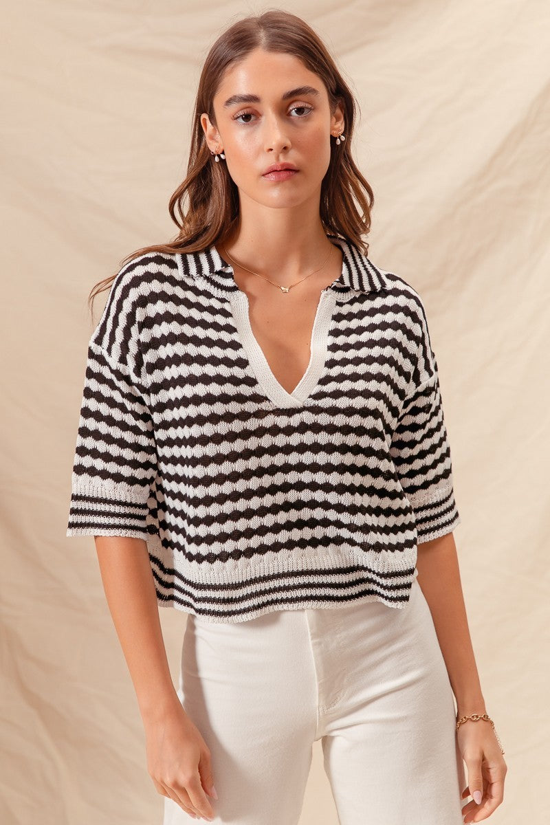 Diamond Stripe Top