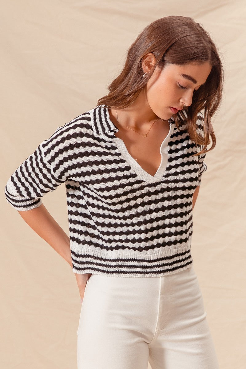 Diamond Stripe Top