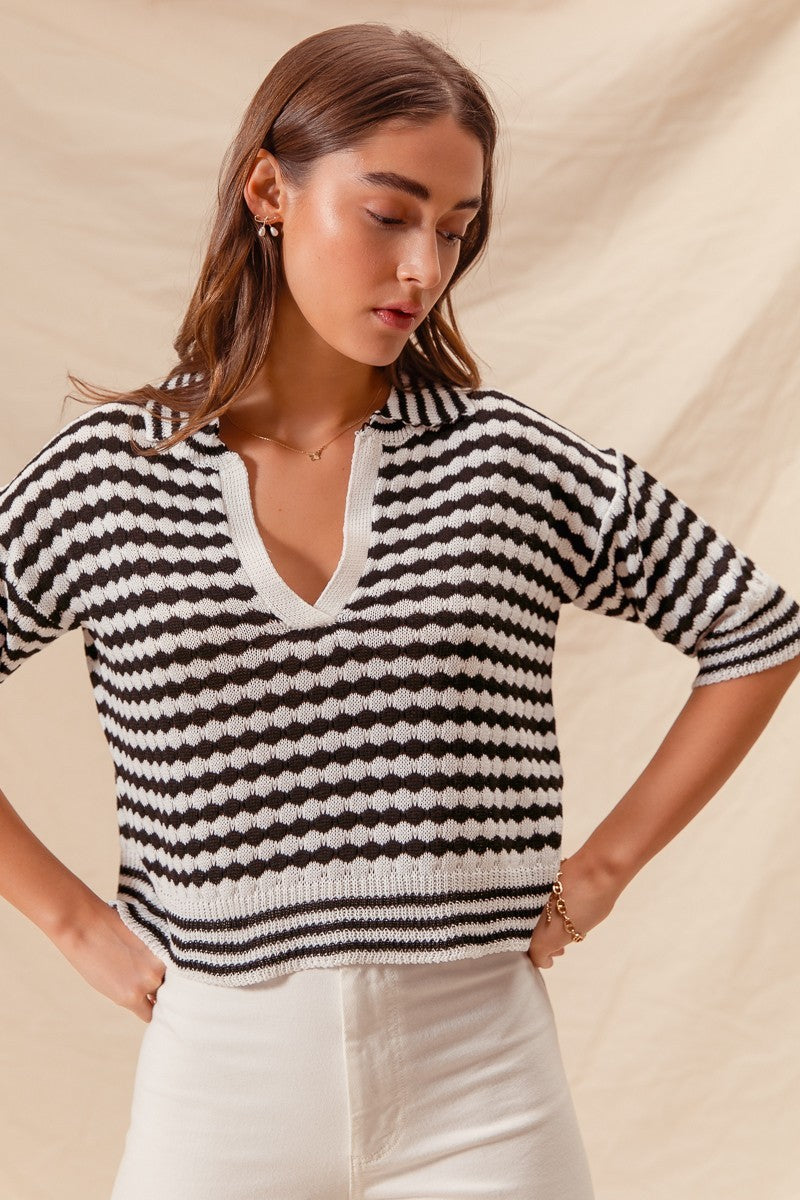 Diamond Stripe Top