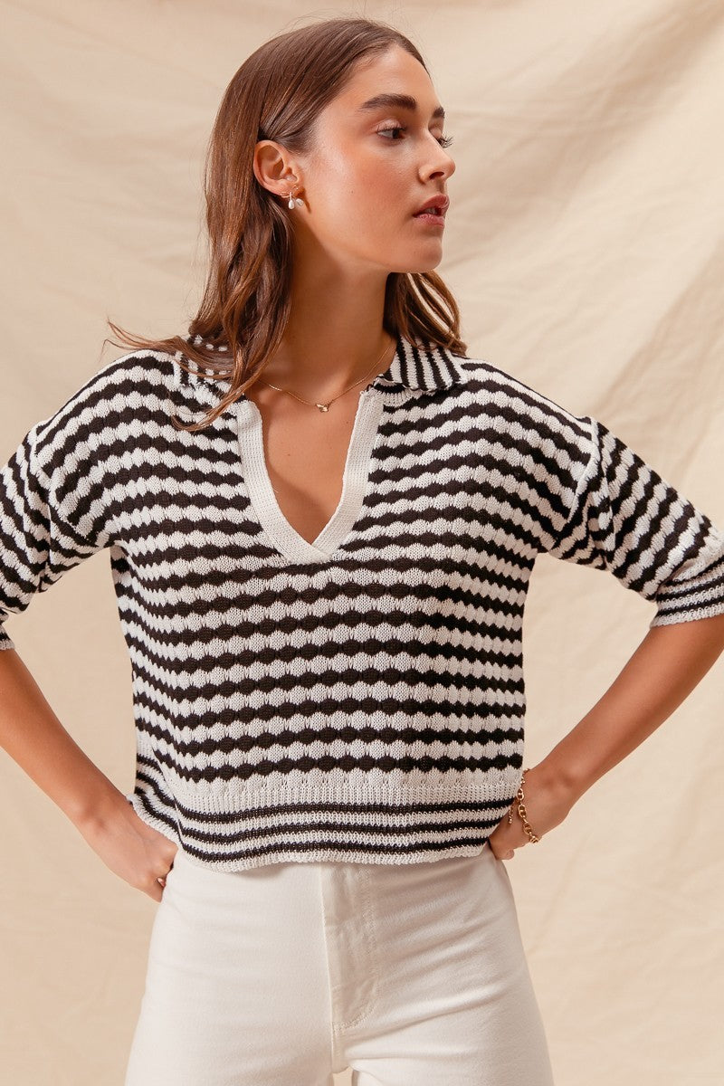 Diamond Stripe Top