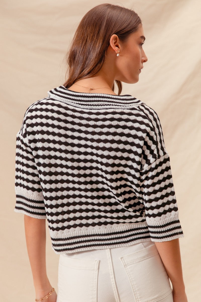 Diamond Stripe Top