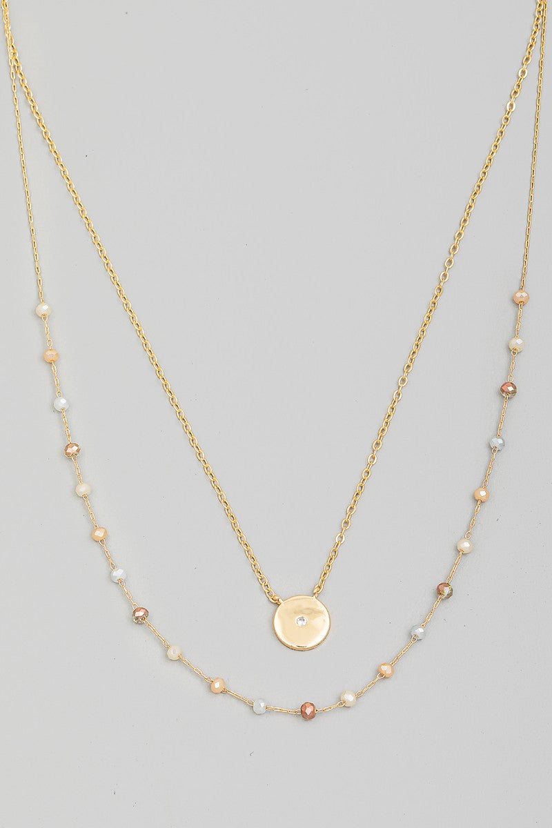 Dainty Chain Layered Coin Necklace