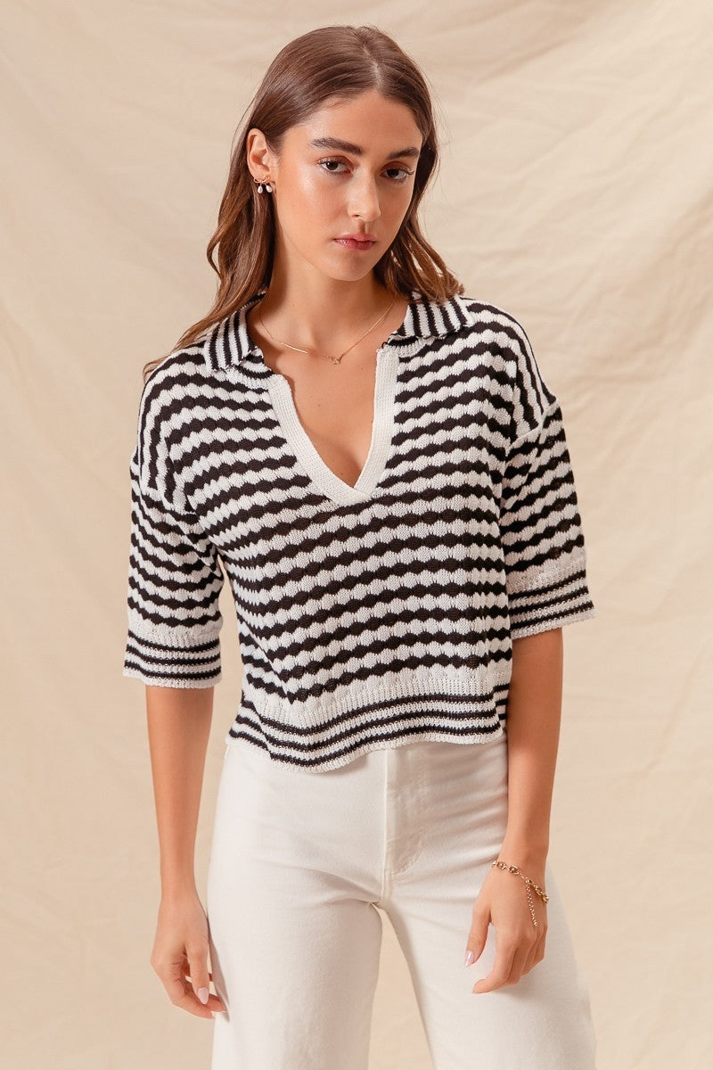 Diamond Stripe Top