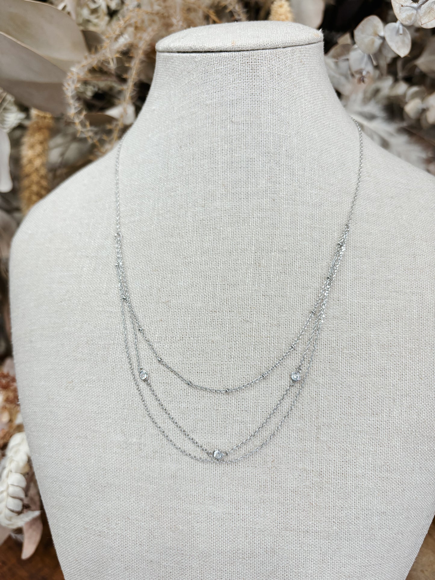 Dainty Triple Layered Chain Necklace