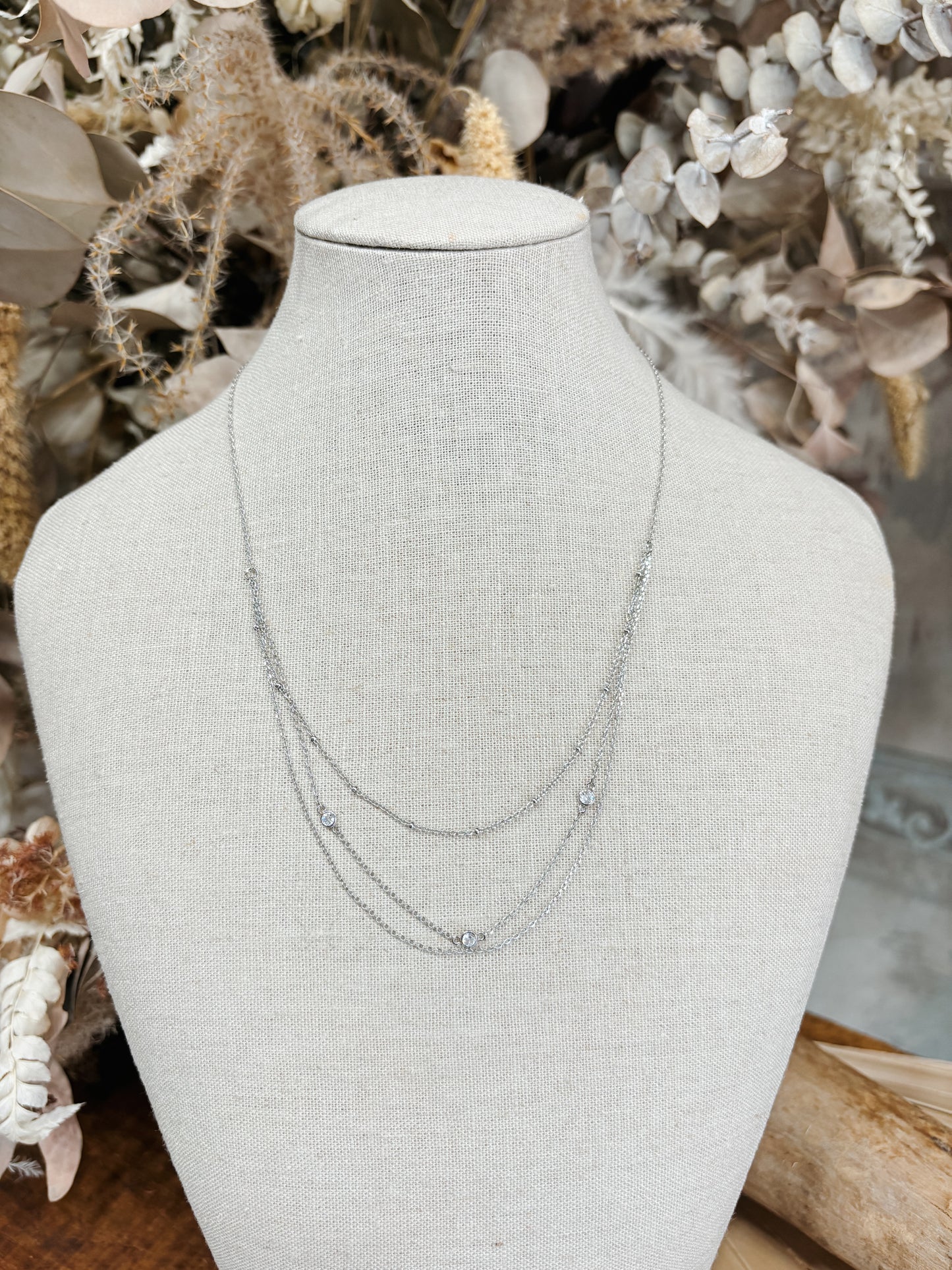 Dainty Triple Layered Chain Necklace