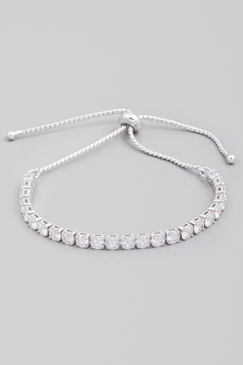 Pave Rhinestone Adjustable Bracelet