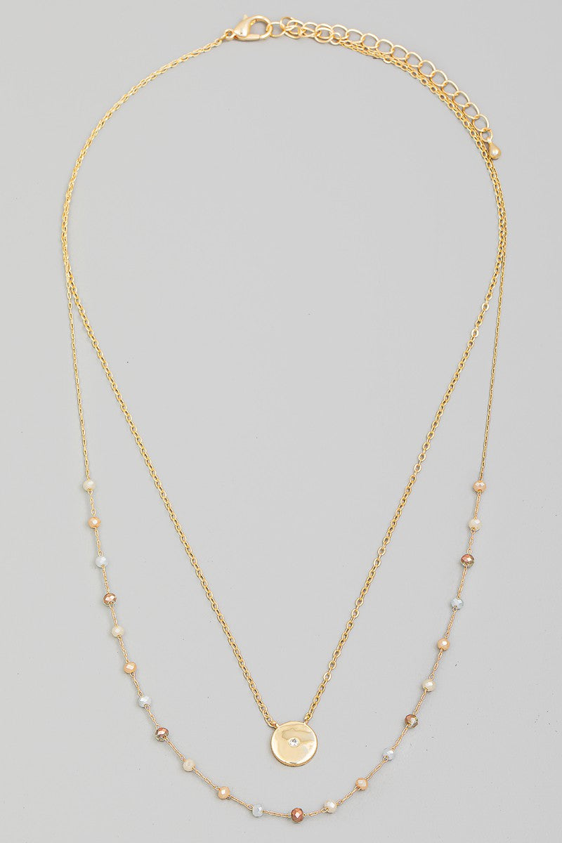 Dainty Chain Layered Coin Necklace