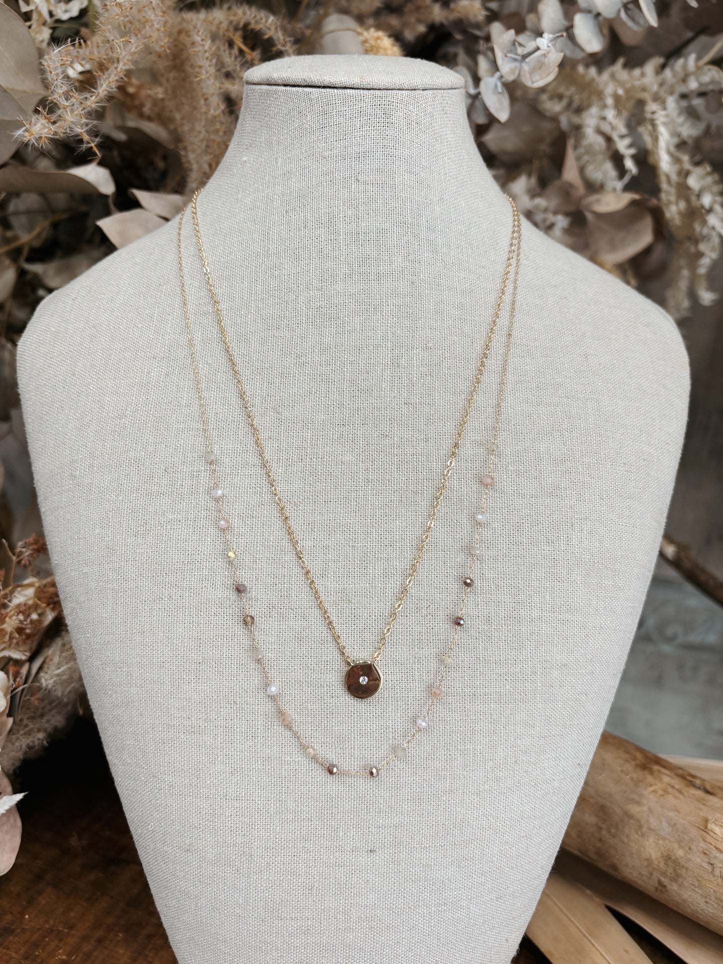 Dainty Chain Layered Coin Necklace