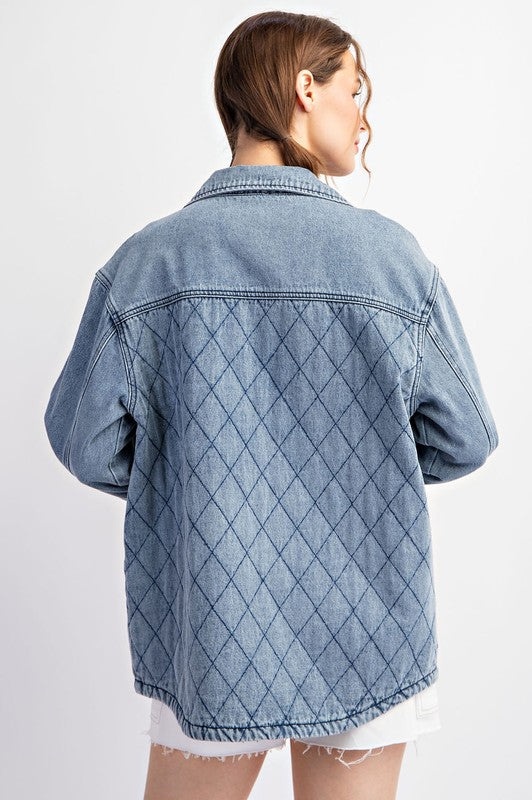 Quilted Button Down Jacket