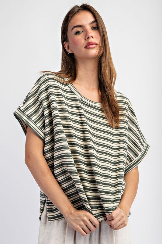 Striped Top - Green