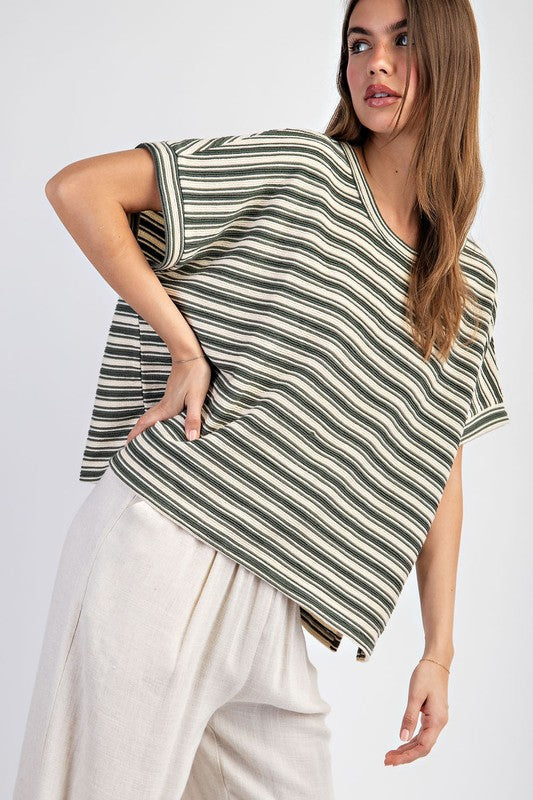 Striped Top - Green