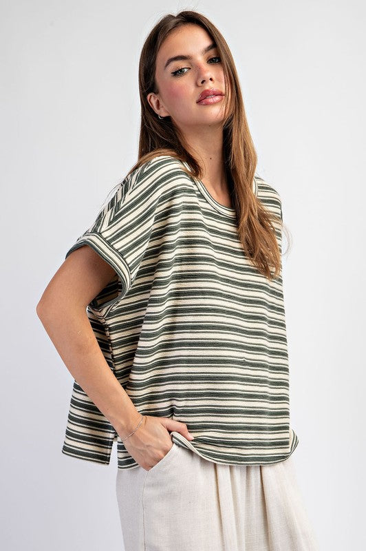 Striped Top - Green