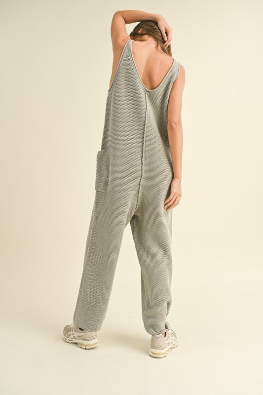 Knitted Jumpsuit - Gray or Black