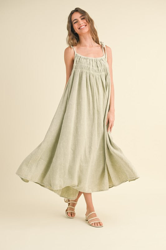 Dye & Wash Gauze Dress