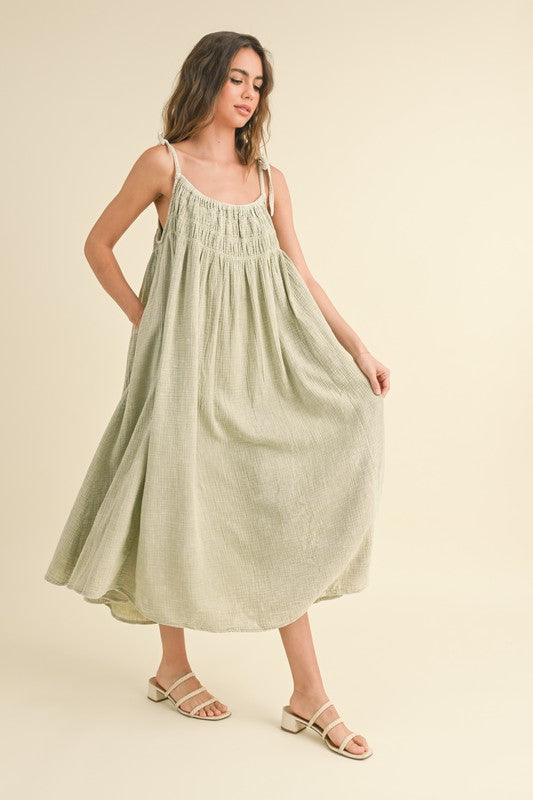 Dye & Wash Gauze Dress