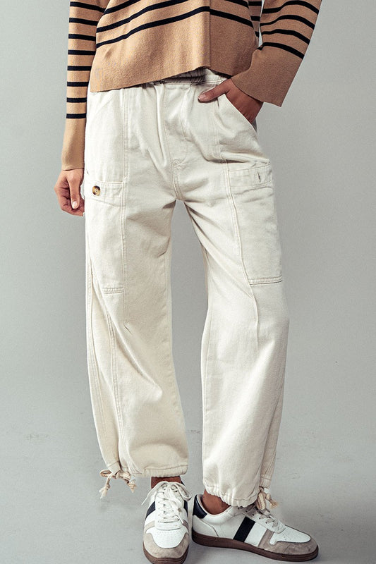 Flex Cargo Pants - Cream