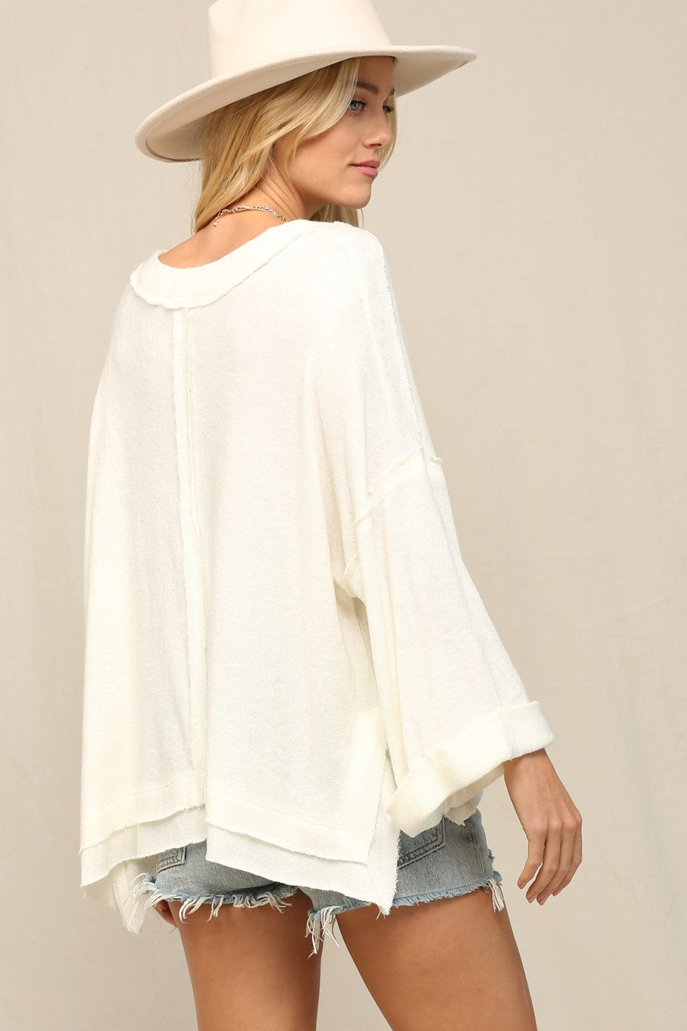 Stevie Slouchy Top - Gray or White