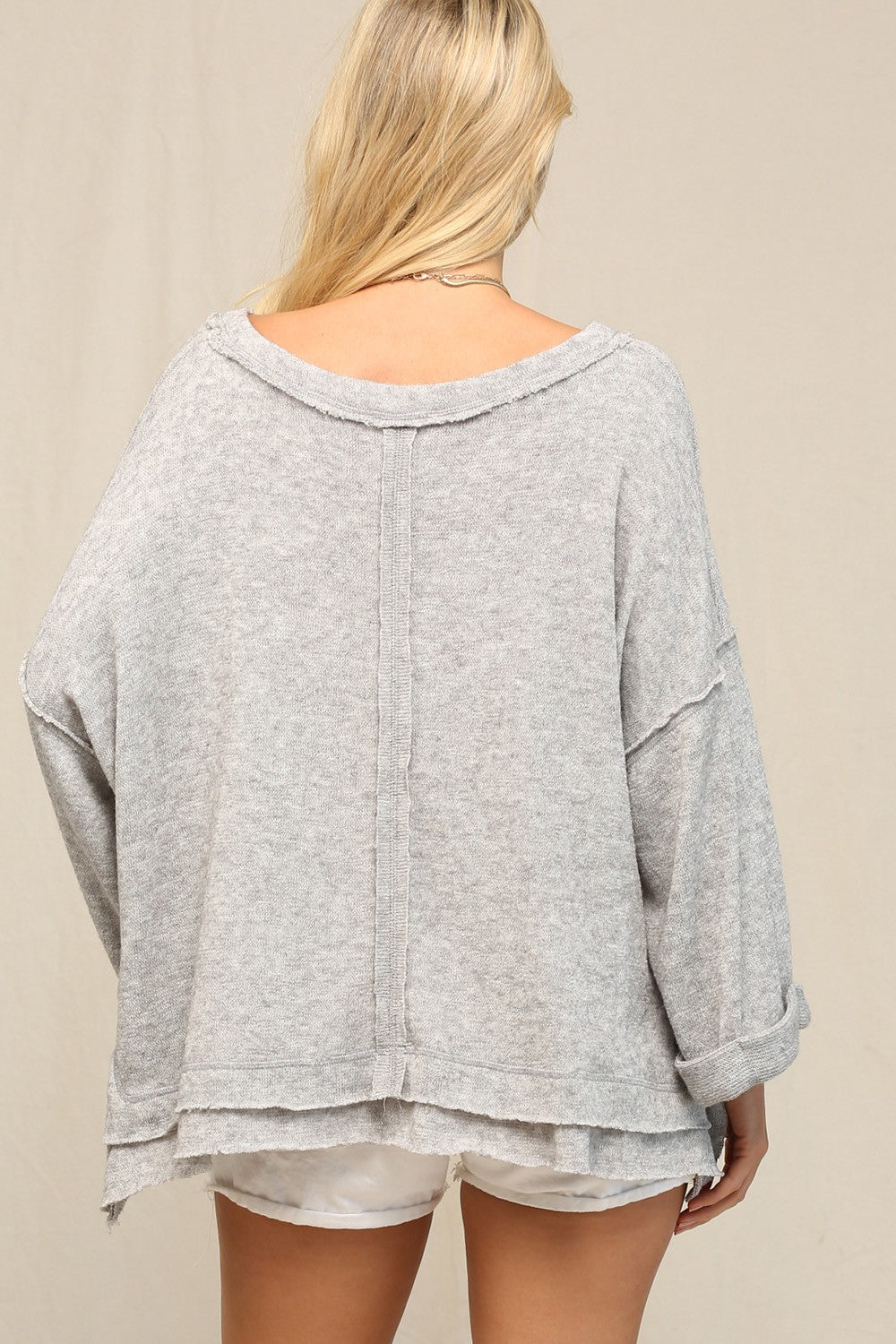 Stevie Slouchy Top - Gray or White